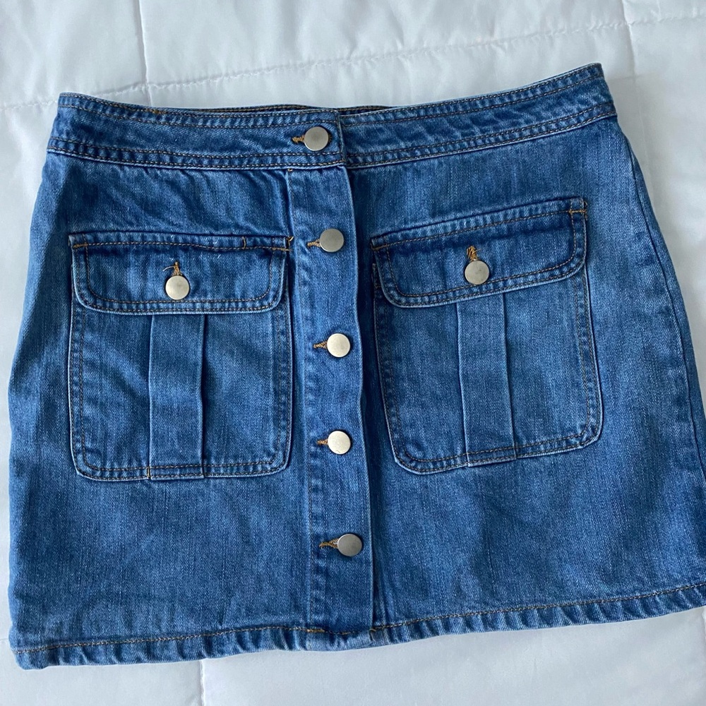 Forever 21 Button Denim Skirt